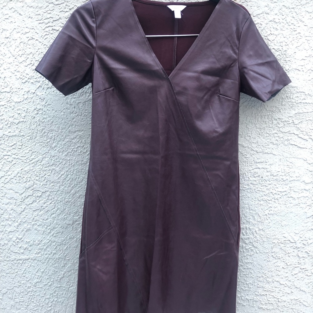 Calvin Klein Faux Leather Mini Dress